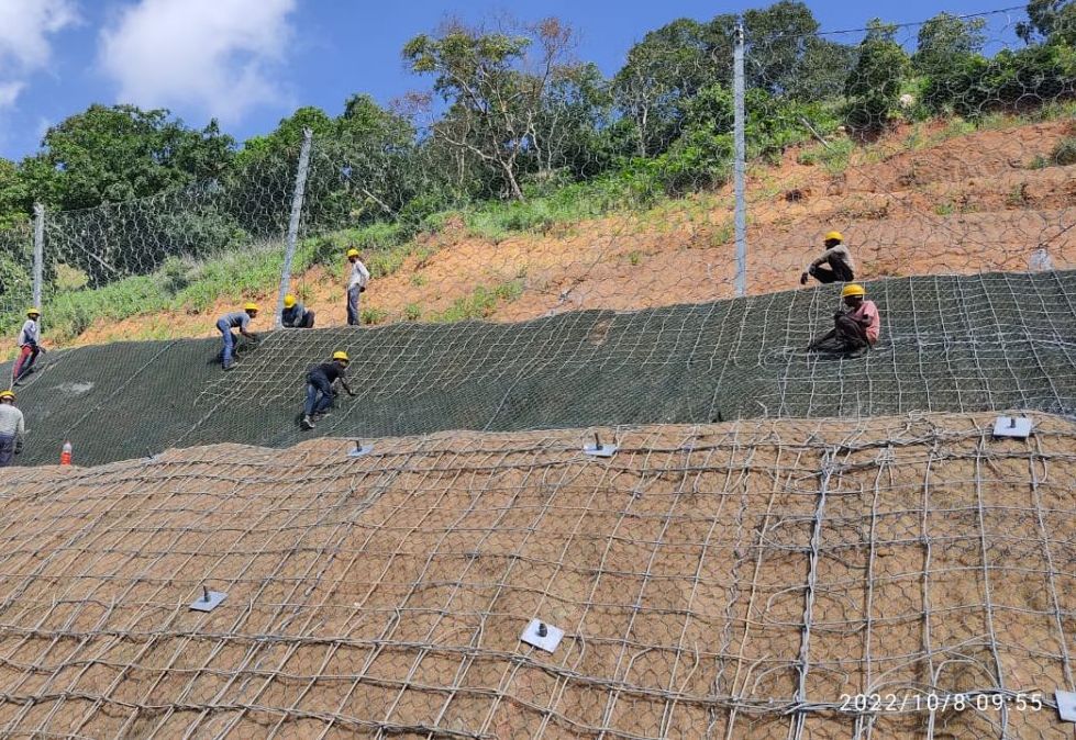 SLOPE PROTECTION MEASURES- RAILWAY LINE- NEAR CH 13 – ANPARA SLOPE PROTECTION MEASURES- RAILWAY LINE- NEAR CH 13 – ANPARA